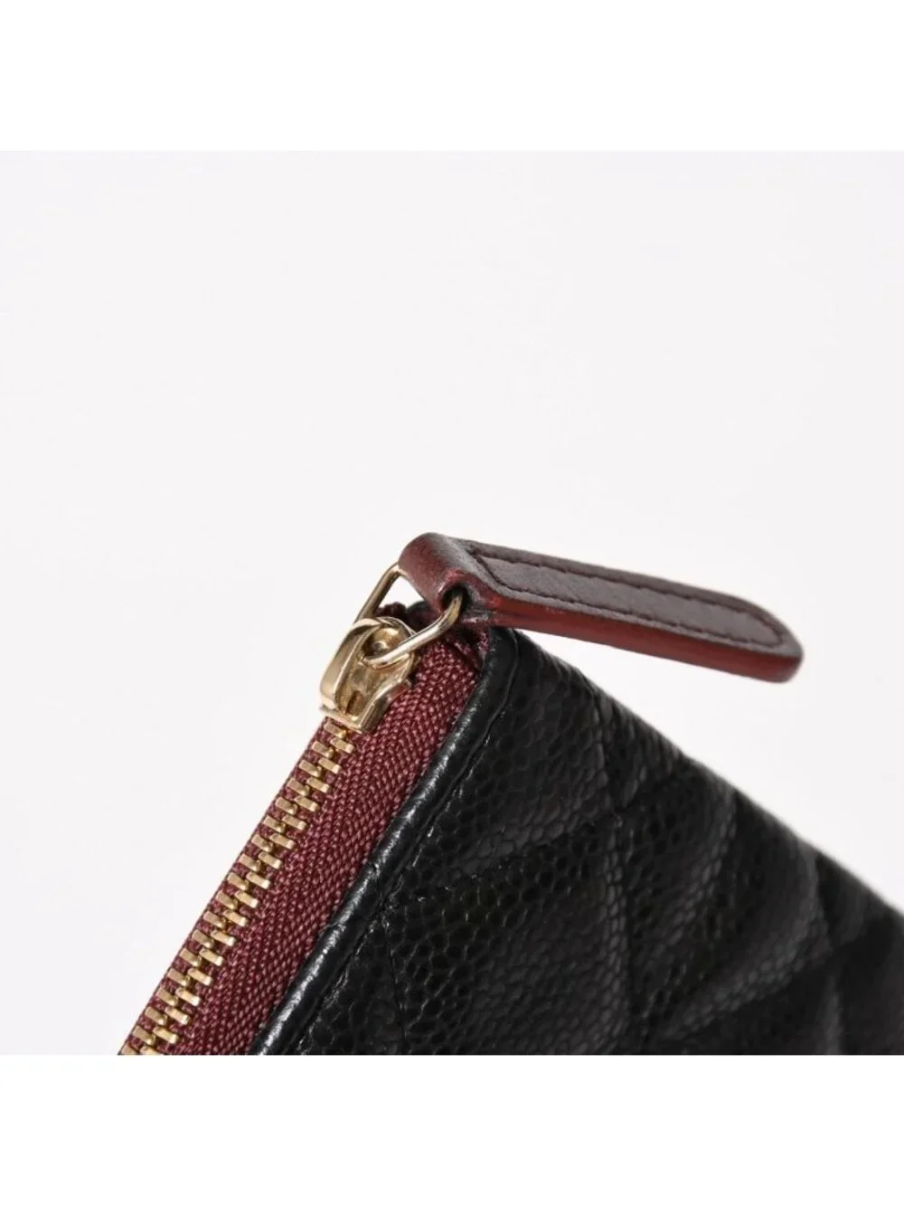 Chanel Classic Large Pouch CC Logo Caviar Leather Black